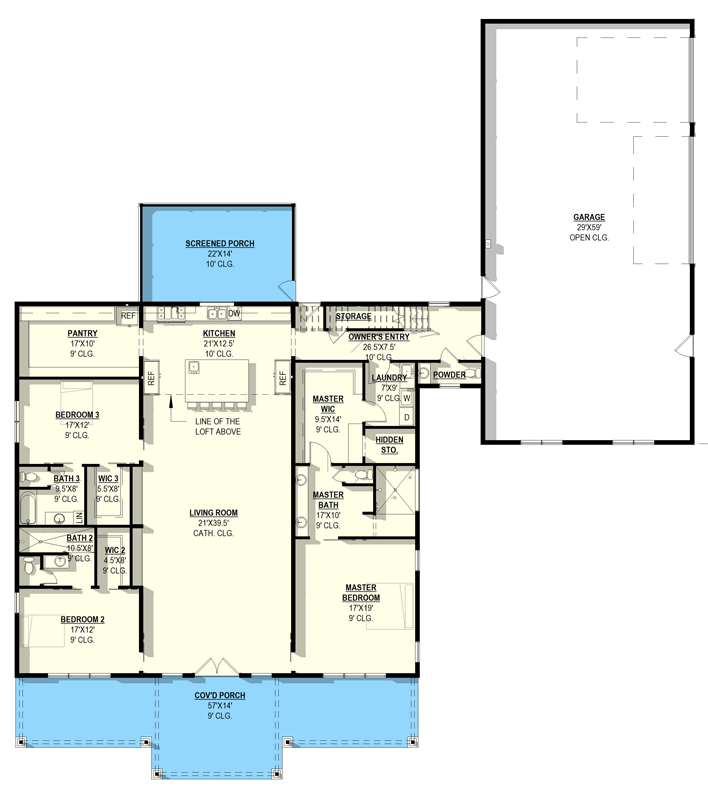 Plan 405177FDC: Modern Farmhouse Barndominium House Plan with 3 Bedrooms and Spacious Garage - Floor Plan - Main Level - Barndominium, Farmhouse