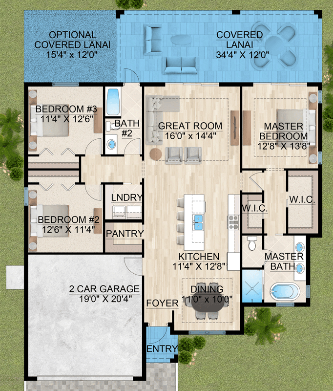 Plan 65765BS: Contemporary Coastal House Plan Featuring Open Concept ...