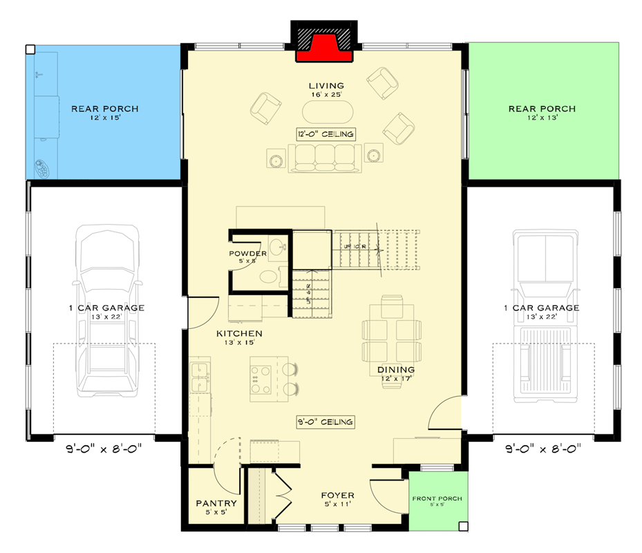 Plan 147073RML: Modern Contemporary House Plan with 3 Bedrooms and 2,248 Square Feet - Floor Plan - Main Level - Contemporary, Modern, Northwest
