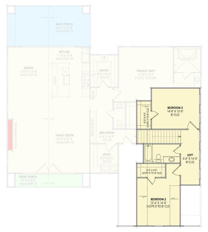 Plan 818208JSS: Modern Scandinavian Mountain House Plan with 3 Bedrooms and Loft - Floor Plan - Image #12 - Contemporary, Modern, Mountain, Scandinavian