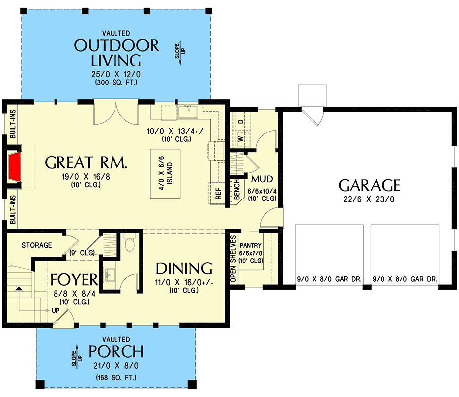 Plan 69922AM: Two-Story Farmhouse House Plan with 3 Bedrooms and Attached 2-Car Garage - Floor Plan - Image #6 - Country, Farmhouse, Modern Farmhouse, New American