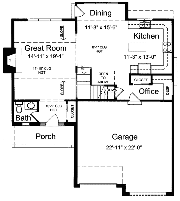 Plan 39103ST: Beautiful Great Room with Numerous Amenities - Floor Plan - Main Level - Traditional
