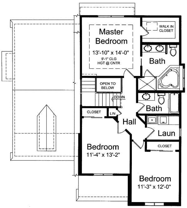 Plan 39103ST: Beautiful Great Room with Numerous Amenities - Floor Plan - 2nd Floor - Traditional