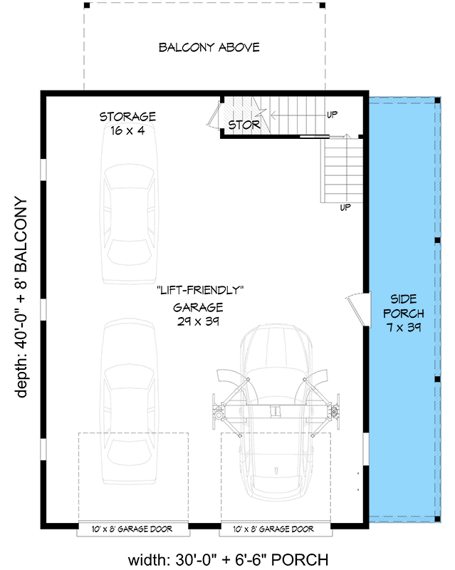Plan 680686VR: Modern Farmhouse Carriage House Plan with Spacious Bonus Room - Floor Plan - Image #2 - Farmhouse, Modern, Modern Farmhouse