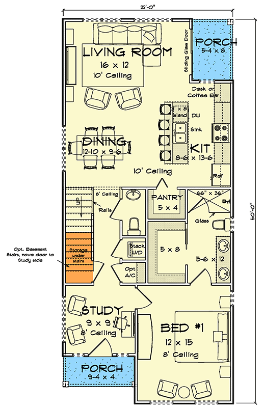 Plan 52559WM: Three-Bedroom Farmhouse House Plan with Versatile Loft Space - Floor Plan - Image #21 - Country, Farmhouse, Traditional