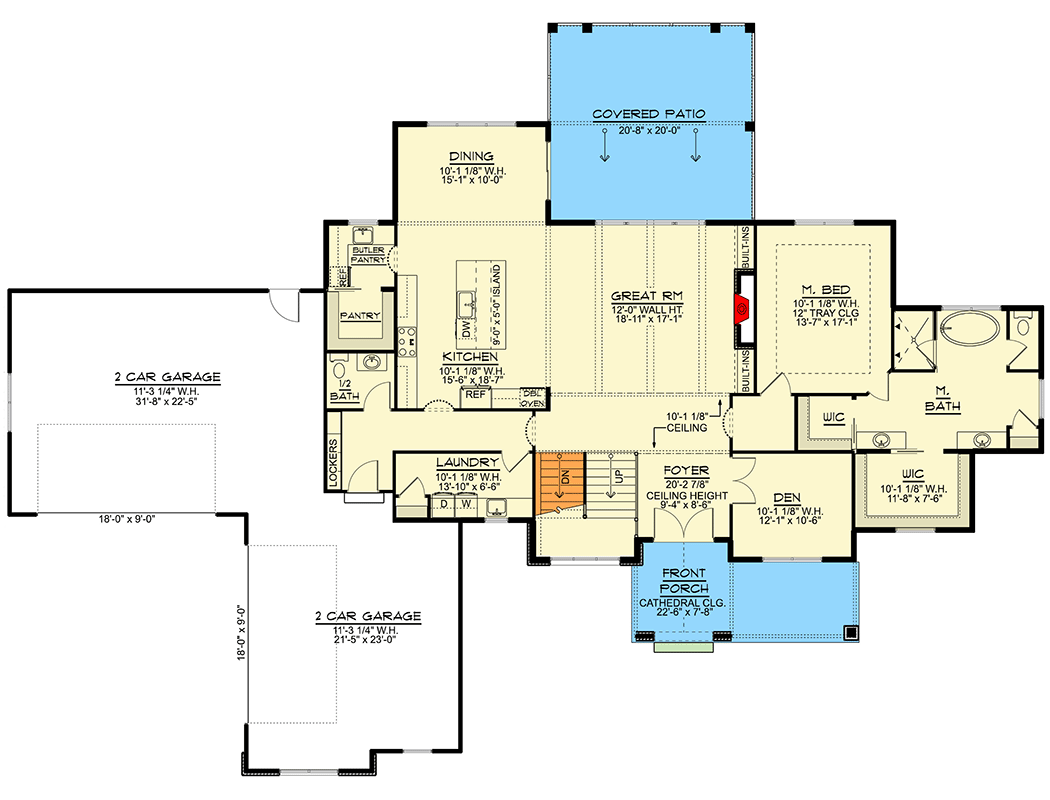 Plan 135445GRA: Modern Transitional House Plan with 5 Bedrooms and 4-Car Garage - Floor Plan - Image #22 - Craftsman, Modern, New American, Transitional