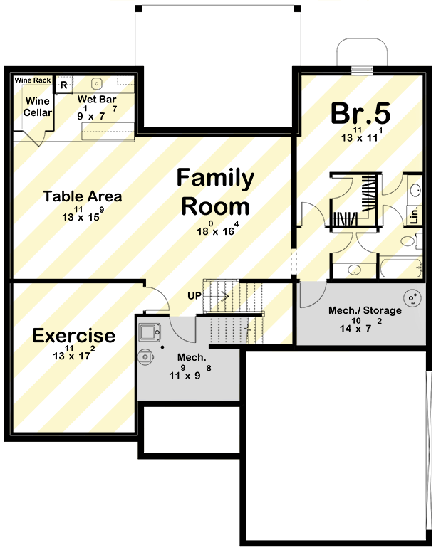 Plan 623656DJ: Elegant Mediterranean House Plan Featuring Four Bedrooms and Two Story Great Room - Floor Plan - Optional Lower Level Layout ($ Paid Option) - Mediterranean