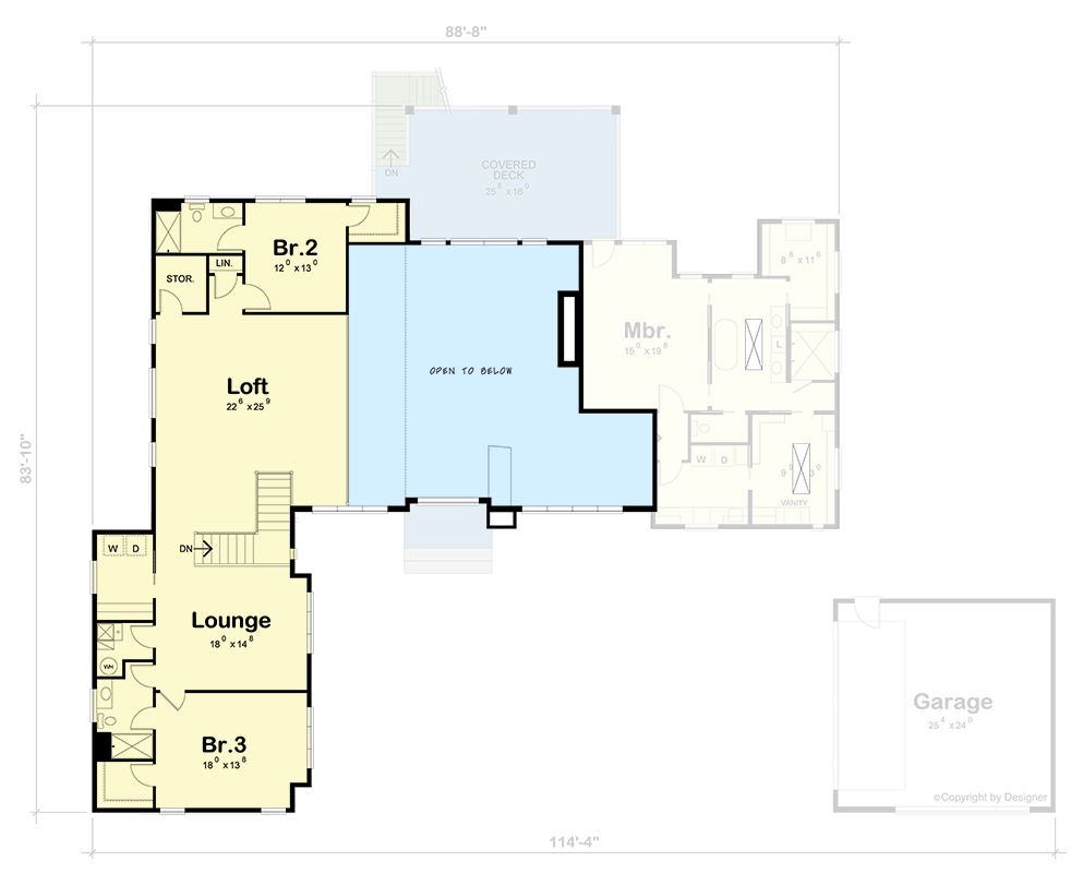 Plan 42776DB: Luxury Contemporary House Plan with 5 Bedrooms and 4-Car Garage - Floor Plan - Image #8 - Contemporary, Modern