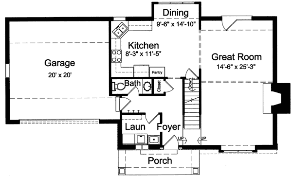 Plan 39154ST: Four Bedroom Showcase - Floor Plan - Main Level - Traditional