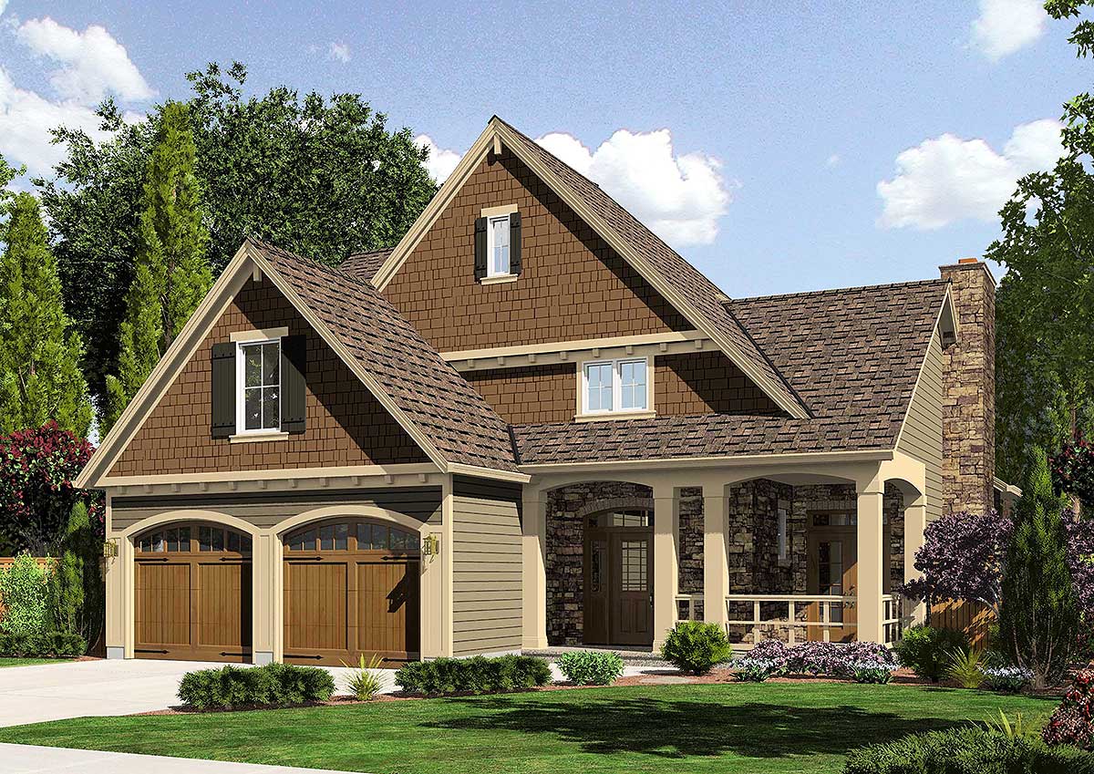 Plan 39161ST: Charming L-Shaped Porch