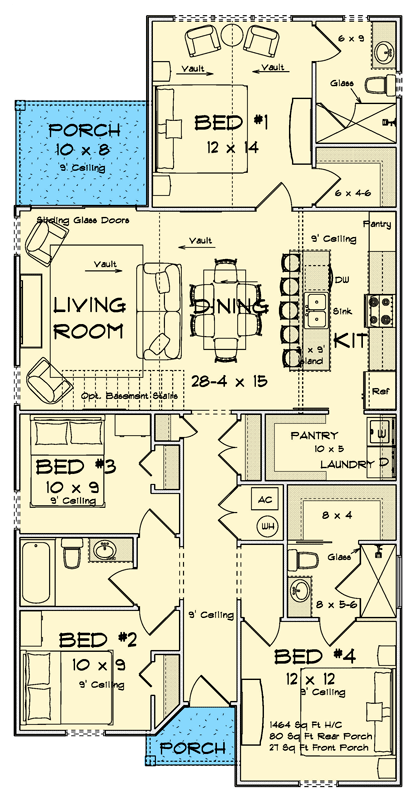 Plan 52567WM: Charming Four Bedroom Cottage House Plan with Efficient Single-Level Layout - Floor Plan - Image #22 - Cottage, Craftsman, Ranch
