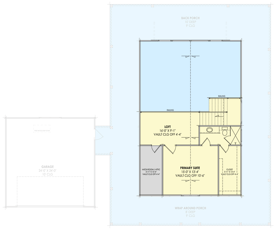 Plan 818211JSS: Modern Farmhouse House Plan with 3 Bedrooms and Wraparound Porch - Floor Plan - Image #11 - Country, Craftsman, Farmhouse, Modern Farmhouse, Mountain