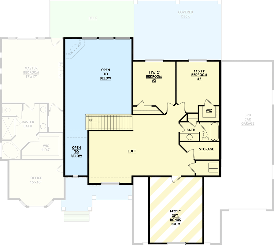 Plan 849119PGE: European Style House Plan with Three Car Garage and Five Bedrooms - Floor Plan - Image #4 - European, New American, Traditional