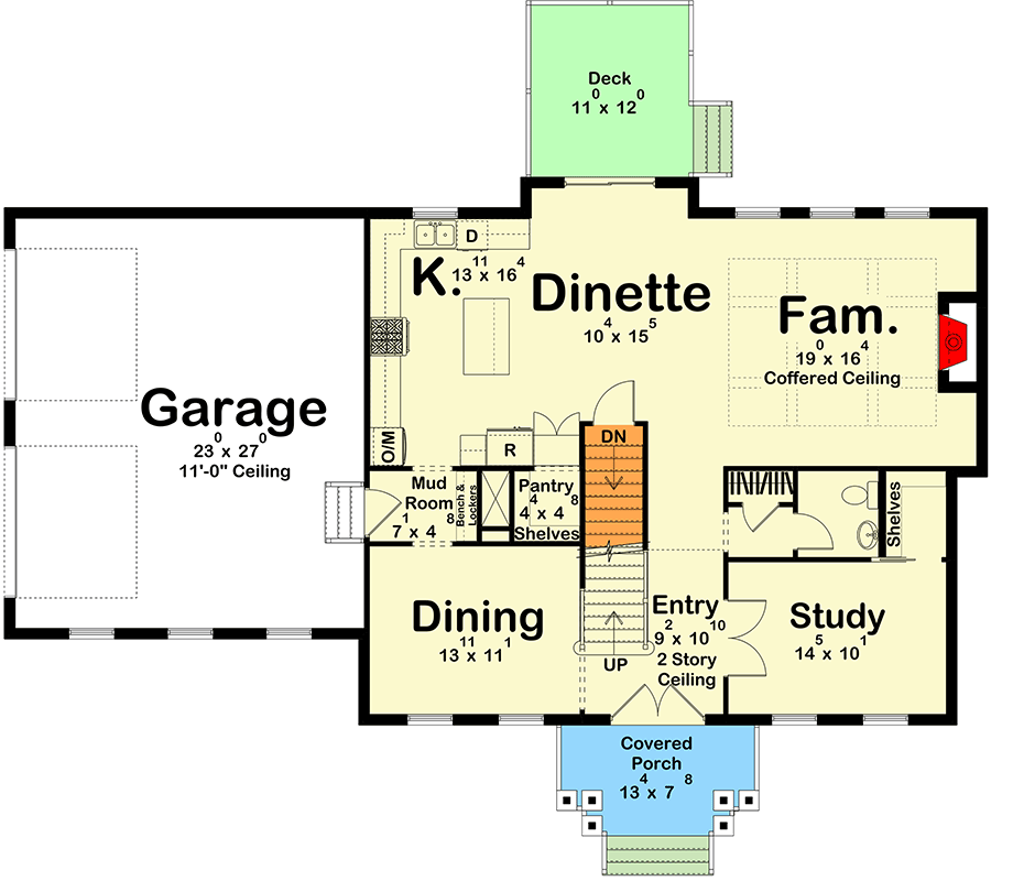 Plan 623659DJ: Classic Colonial House Plan with Three Bedrooms and Two-Car Garage - Floor Plan - Image #21 - Colonial, Traditional