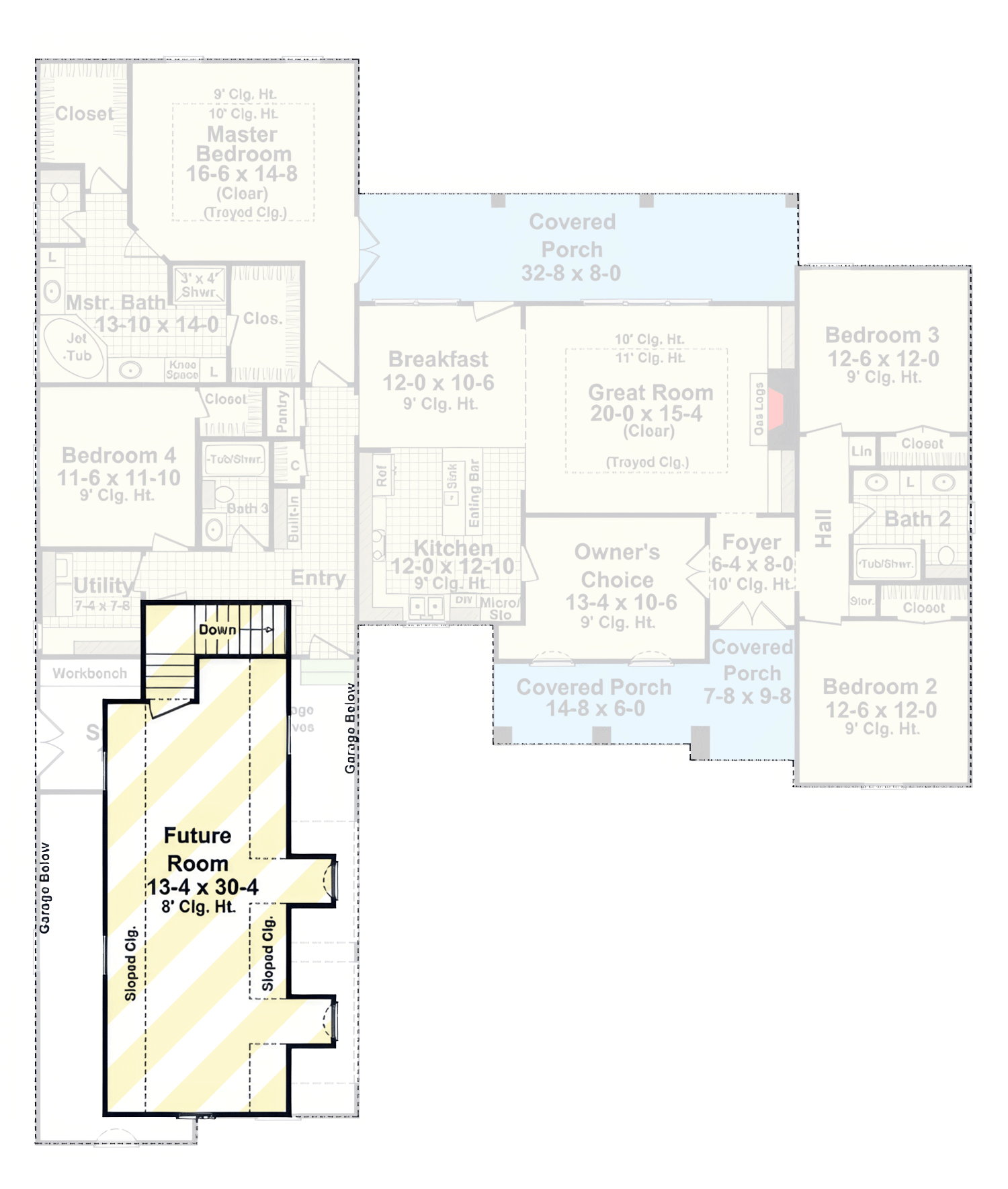 Plan 51396MM: Charming Craftsman House Plan with Four Bedrooms and Spacious Living - Floor Plan - 2nd Level - Craftsman, European, Traditional