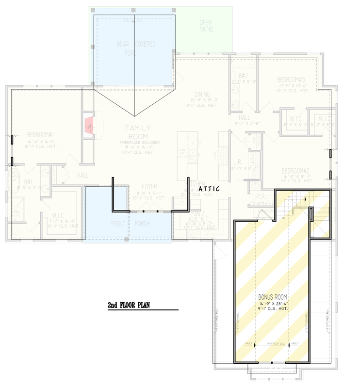 Plan 25992GE: Modern Farmhouse House Plan with 3 Bedrooms and Two-Car Garage - Floor Plan - Optionally Finished Bonus Room - Country, Craftsman, Modern Farmhouse, Traditional