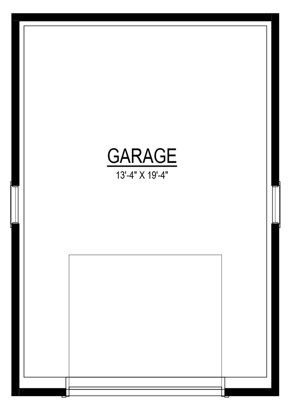 Plan 83683CRW: Modern One Car Garage House Plan with Sleek Aesthetic - Floor Plan - Image #6 - Modern, Traditional