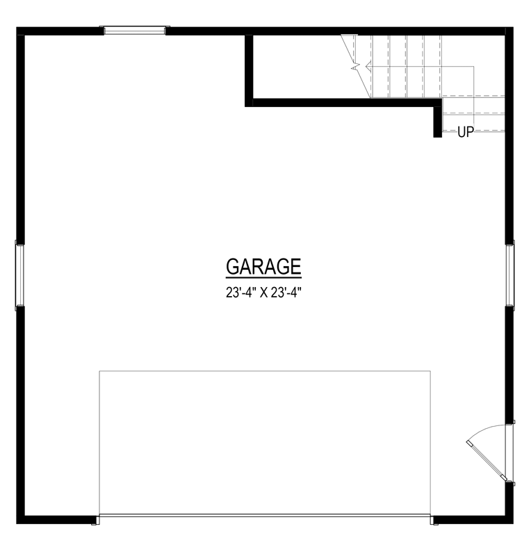 Plan 83685CRW: Farmhouse Style Two Car Garage House Plan - Floor Plan - Main Level
 - Craftsman, Farmhouse