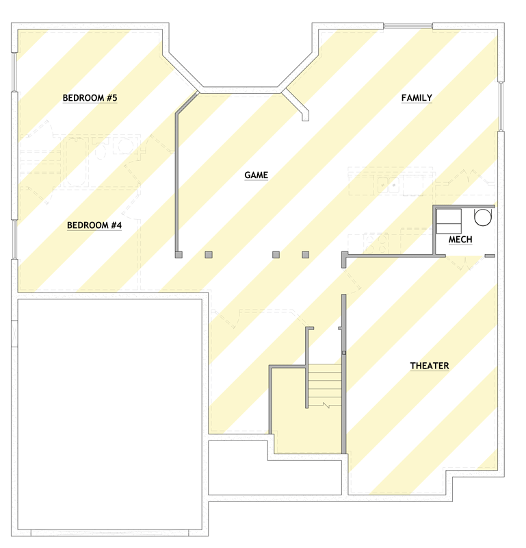 Plan 849161PGE: Traditional House Plan with 3 Bedrooms and 1,864 Square Feet - Floor Plan - Optionally Finished Basement - Craftsman, Traditional