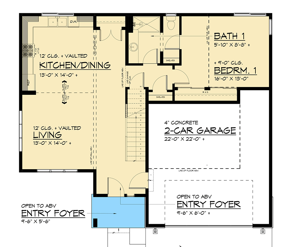 Plan 666320RAF: Modern New American House Plan with Loft and Two Bedrooms - Floor Plan - Image #5 - Log Cabin, New American, Northwest