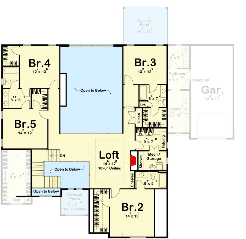 Plan 623669DJ: European Inspired Luxury House Plan with 5 Bedrooms and 3-Car Garage - Floor Plan - Image #24 - European, Traditional