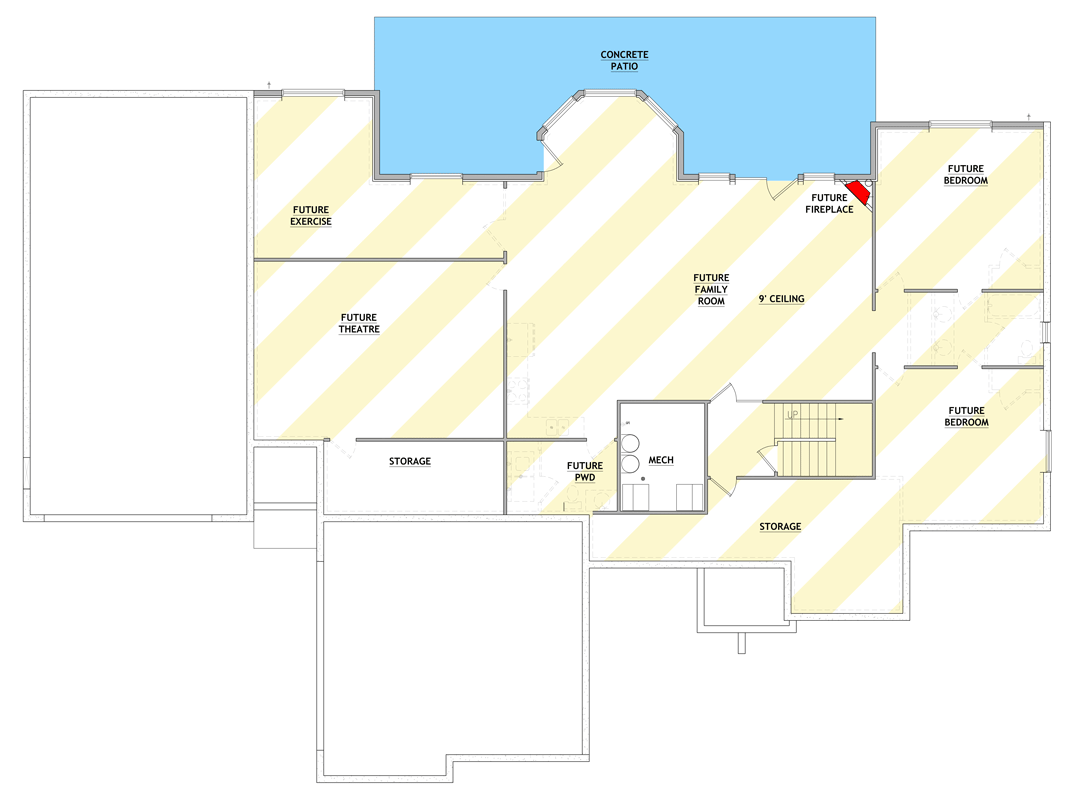 Plan 849169PGE: European French Country House Plan with 3 Bedrooms and 3-Car Garage - Floor Plan - Optionally Finished Basement - European, French Country