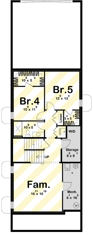 Plan 623671DJ: Modern Farmhouse House Plan with Three Bedrooms and Rear Entry Garage - Floor Plan - Optional Lower Level Layout ($$$ Paid Option) - Farmhouse, Modern, New American