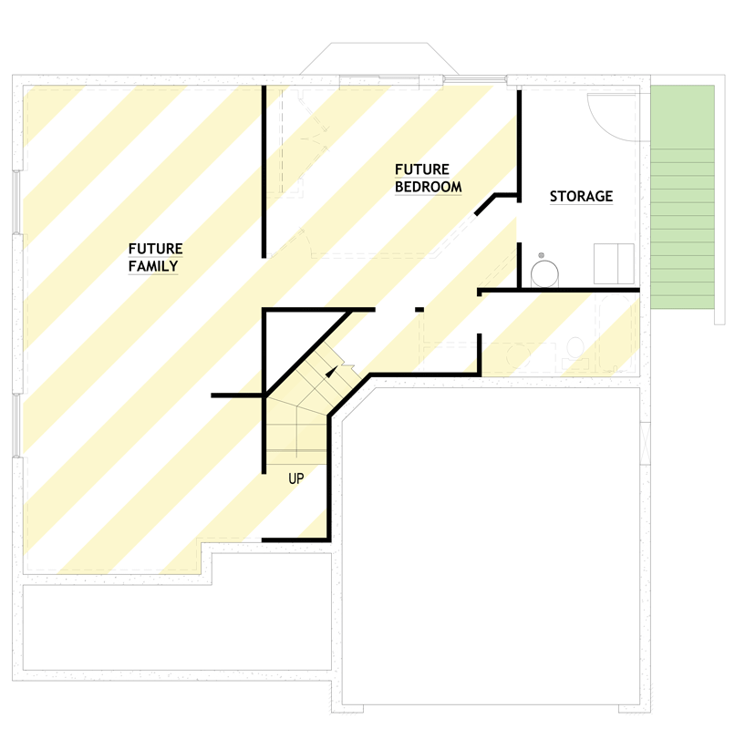 Plan 849177PGE: Traditional Craftsman House Plan with 5 Bedrooms and 2,182 Square Feet - Floor Plan - Optionally Finished Basement - Country, Craftsman, Farmhouse, Traditional