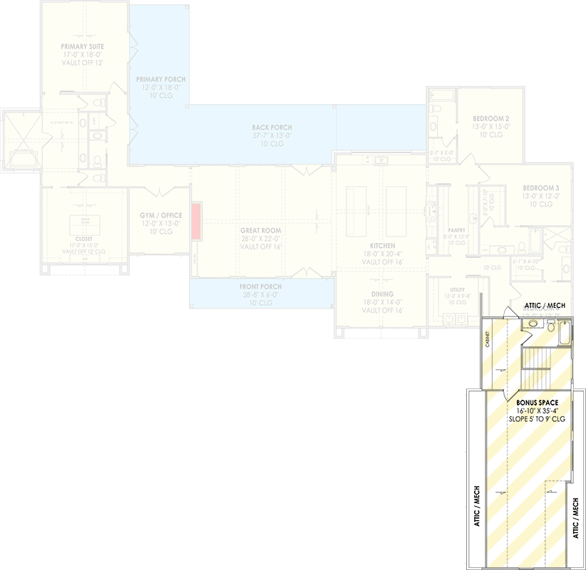 Plan 818220JSS: Transitional Farmhouse House Plan with 4 Bedrooms and Expansive Living Spaces - Floor Plan - Image #13 - Hill Country, Modern, Modern Farmhouse, Mountain, Scandinavian, Transitional