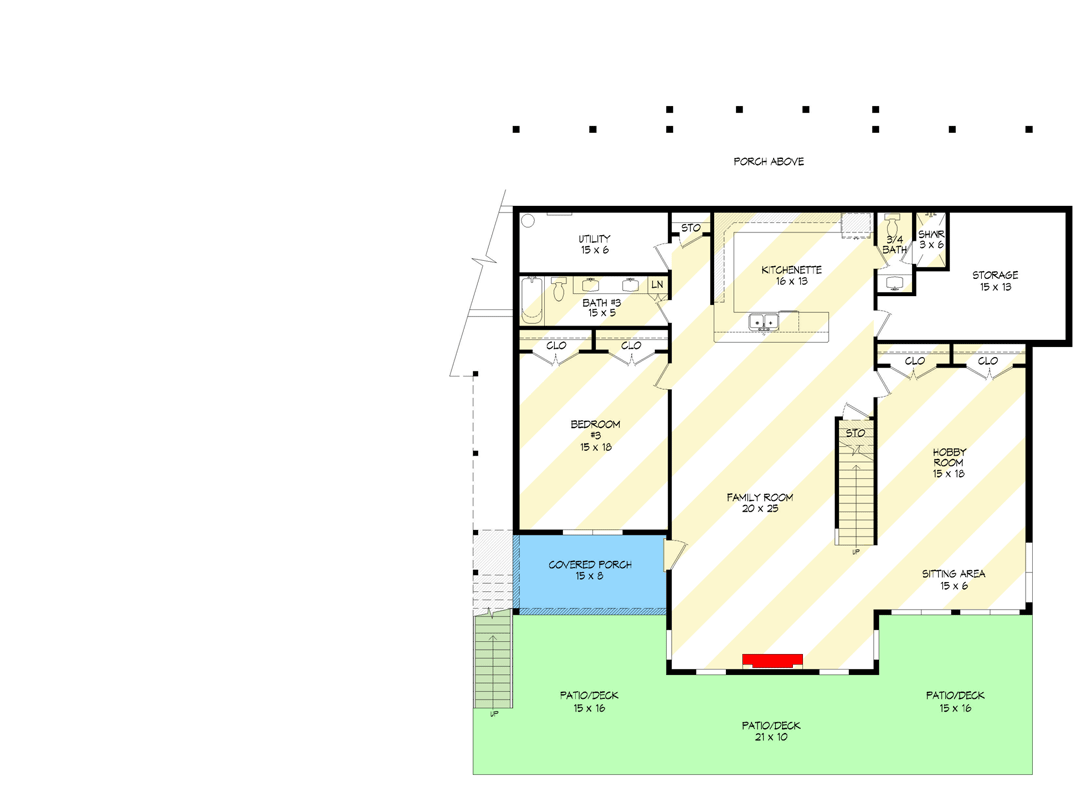 Plan 680704VR: Craftsman Farmhouse House Plan with 3 Bedrooms and 3-Car Garage - Floor Plan - Optionally Finished Basement - Country, Craftsman, Farmhouse, Modern Farmhouse, Rustic