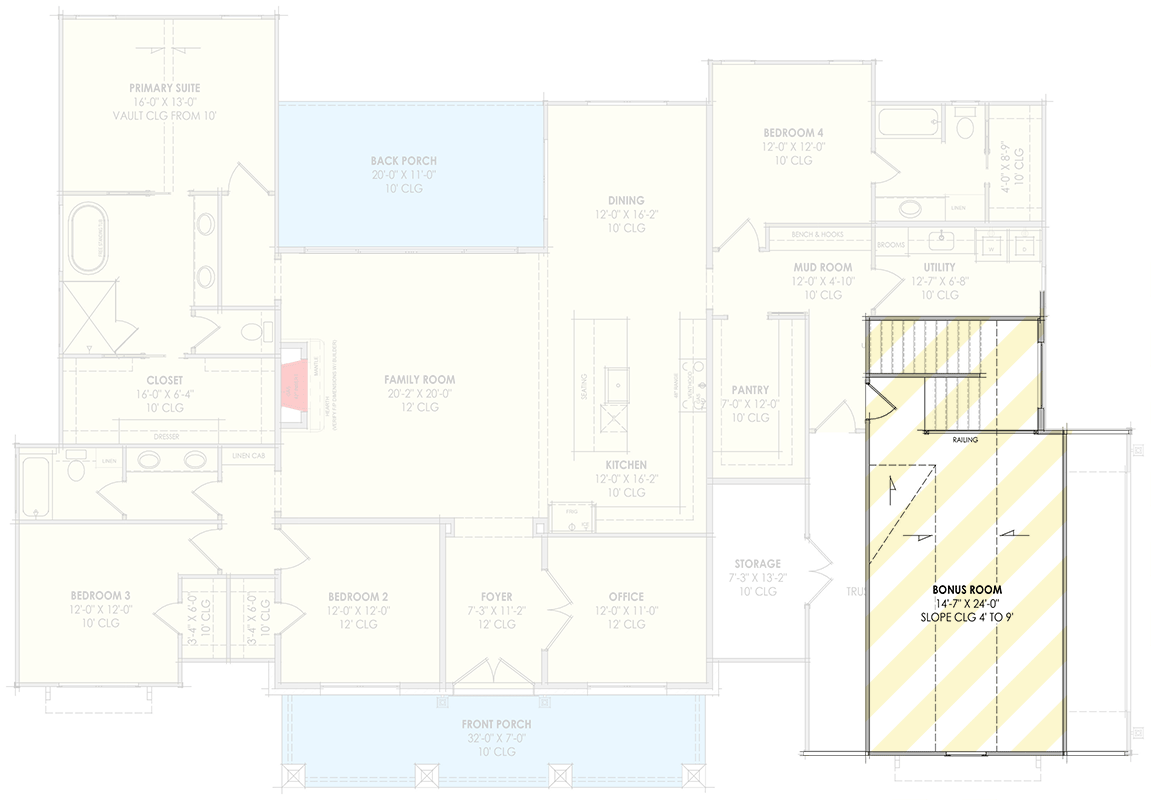 Plan 818223JSS: Modern Farmhouse House Plan with 4 Bedrooms and 2,820 Square Feet - Floor Plan - Image #18 - Country, Farmhouse, Modern Farmhouse, Mountain