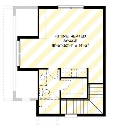 Plan 93237EL: Modern European Tudor House Plan with 4 Bedrooms and 2,921 Square Feet - Floor Plan - Detached Garage - Second Level - European, Modern, Tudor