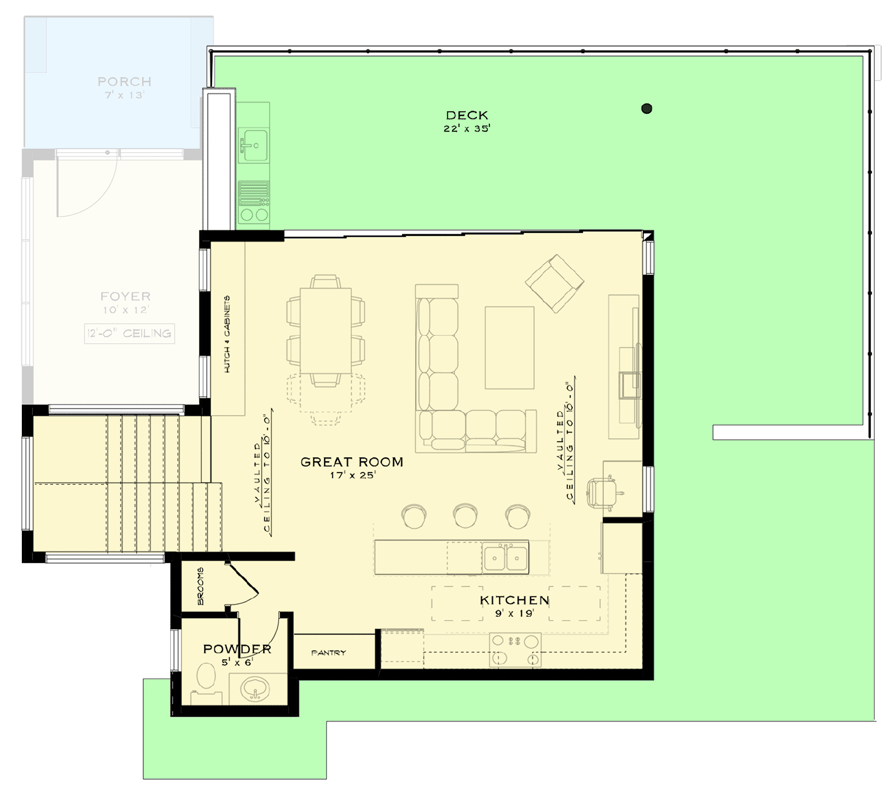 Plan 147077RML: Contemporary Modern House Plan Featuring 3 Bedrooms and First Floor Master - Floor Plan - 2nd Level - Contemporary, Cottage, European, Modern