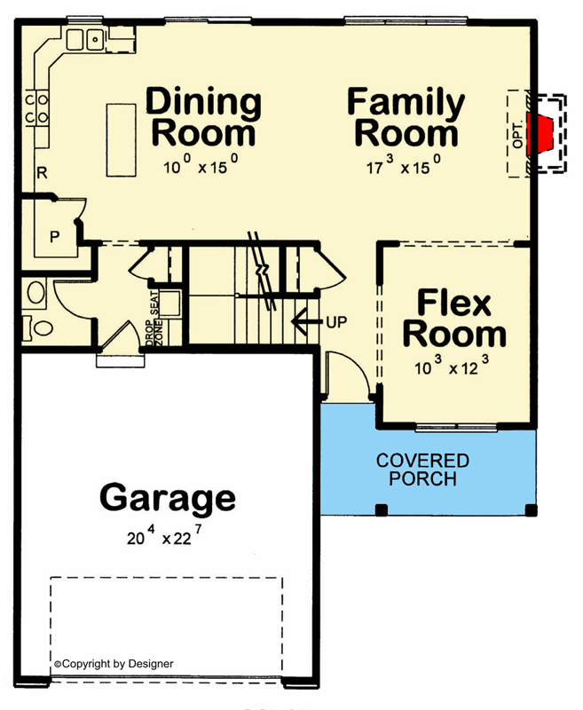 Plan 42788DB: Modern Farmhouse House Plan with 4 Bedrooms and 2-Car Garage - Floor Plan - Main Level - Country, Farmhouse, Modern Farmhouse