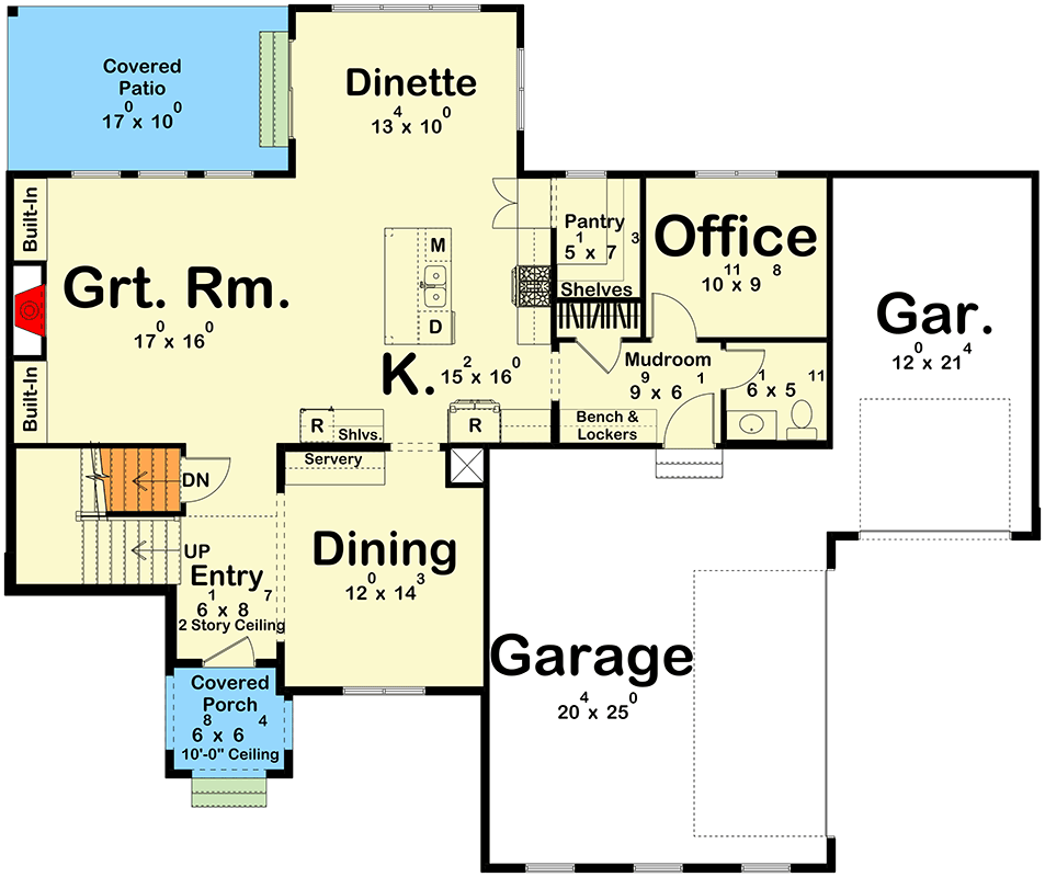 Plan 623678DJ: Modern Farmhouse House Plan with 4 Bedrooms and 3-Car Garage - Floor Plan - Image #21 - Modern Farmhouse, Traditional