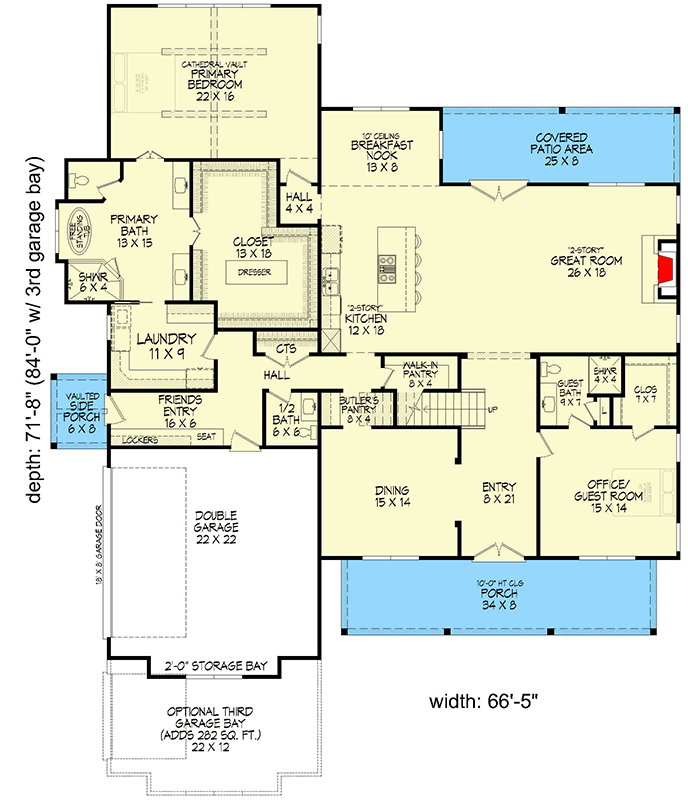 Plan 680720VR: Spacious Modern Farmhouse House Plan with Five Bedrooms and Bonus Room - Floor Plan - Image #10 - Farmhouse, Modern Farmhouse