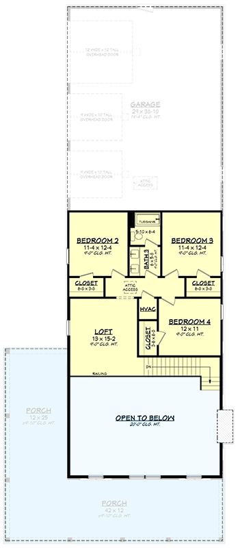 Plan 52062HZ: Modern Farmhouse House Plan with 4-5 Bedrooms and Wraparound Porch - Floor Plan - Image #13 - Barndominium, Country, Farmhouse, Modern Farmhouse