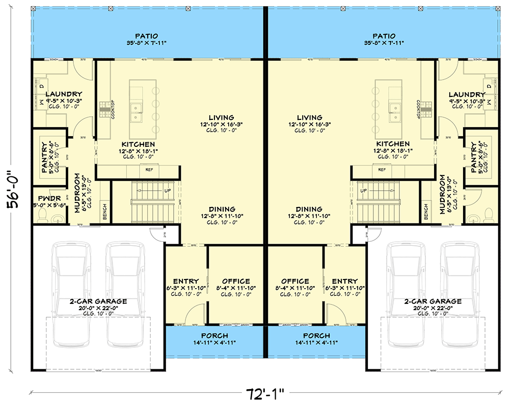 Plan 850062PKE: Contemporary Two Story House Plan with Three Bedrooms and Home Office - Floor Plan - Image #12 - Contemporary