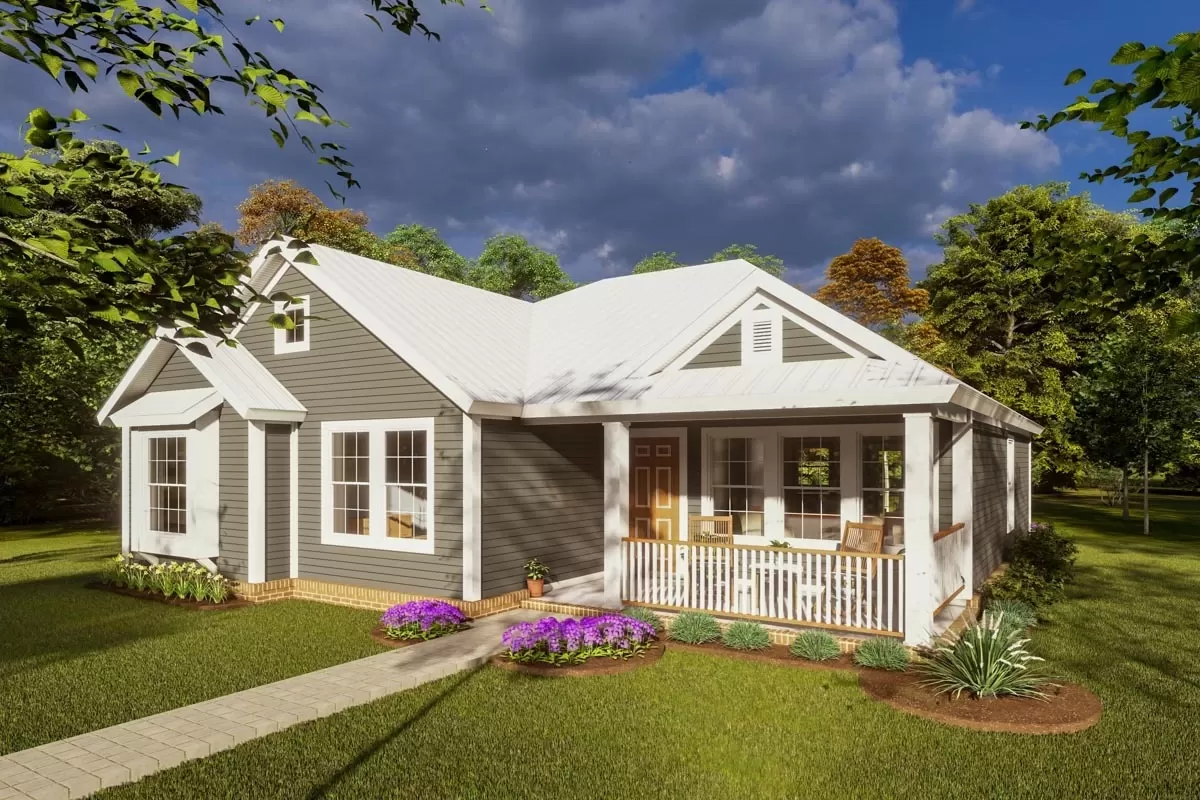 Charming 4-Bed Cottage House Plan with Options - 1481 Sq Ft - 40516WM ...