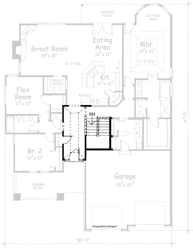 Plan 40542DB: Craftsman House Plan with 2-Car Garage - 1905 Sq Ft - Floor Plan - 2nd Floor - Craftsman