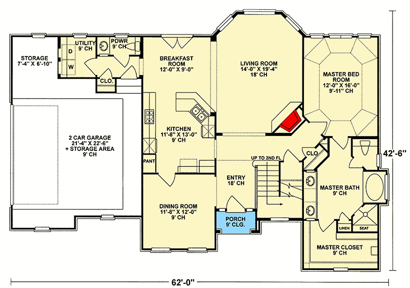 Plan 4059DB: Stately Design With Lots of Glass - Floor Plan - Main Level - European, French Country
