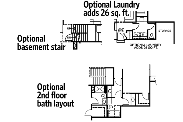 Plan 40711DB: A Touch of Europe - Floor Plan - Optional - Traditional