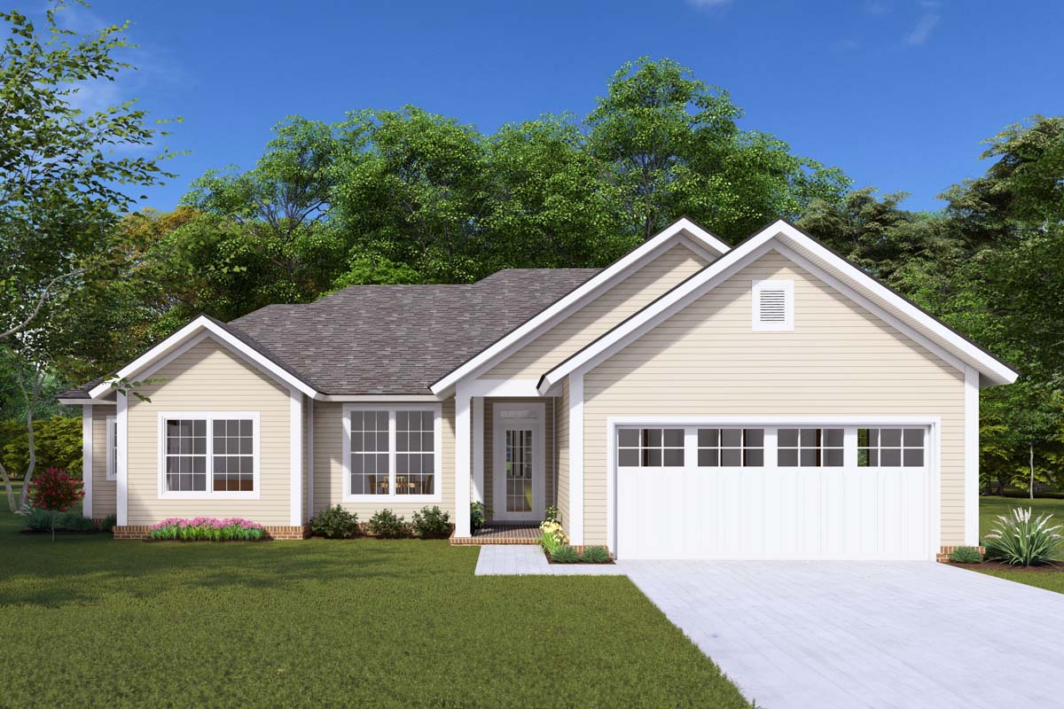 Plan 42251WM: Compact One-Story 3 Bedroom House Plan - 1294 Sq Ft
