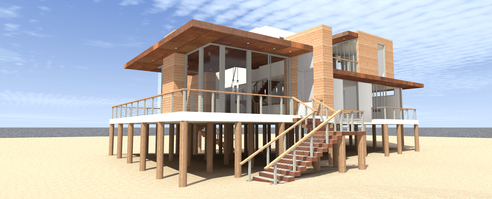 Modern Beach House Blueprints