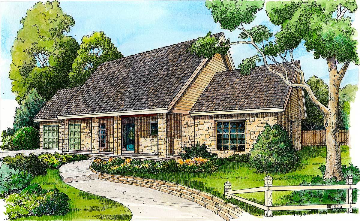 Stone Hill Country Cottage - 46051HC | Architectural Designs - House Plans