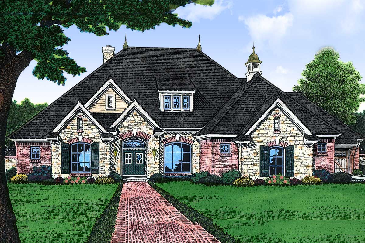 Plan 48028FM: Charming French Country Home Plan - 2298 Sq Ft
