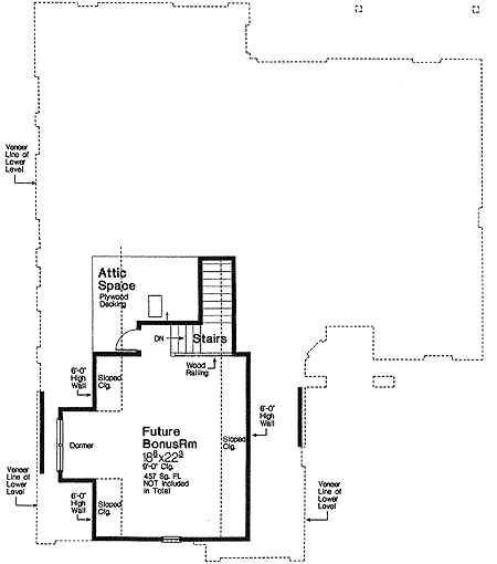 Plan 48295FM: French Country Cottage with Bonus Room - Floor Plan - Bonus - European, French Country