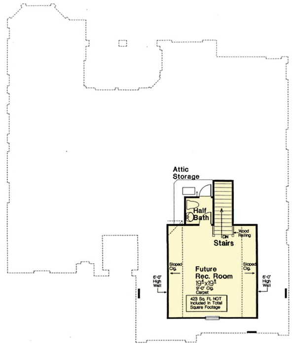 Plan 48472FM: Vaulted and Beamed Great Room - Floor Plan - Bonus - European, French Country