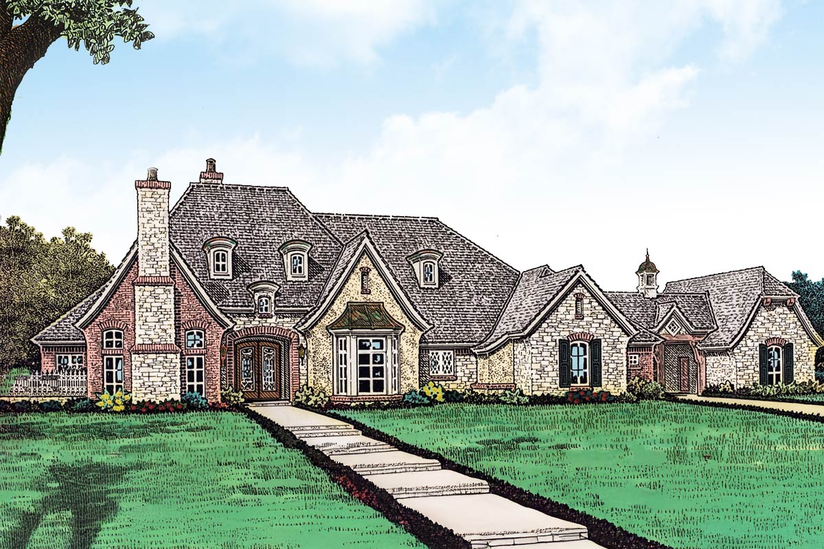French Country Ranch Style Architectural Design