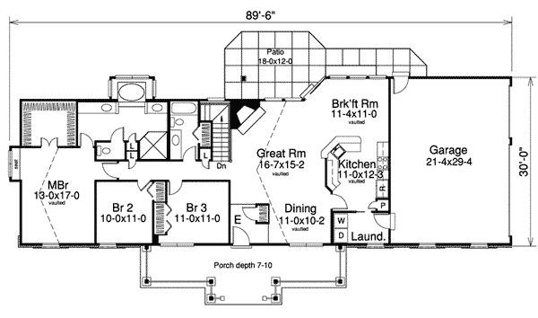Plan 57137HA: Luxury Living In A Country Home Plan - Floor Plan - Main Level - Country
